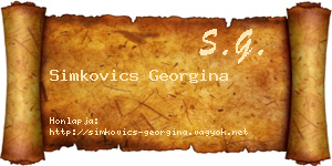 Simkovics Georgina névjegykártya