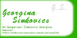 georgina simkovics business card
